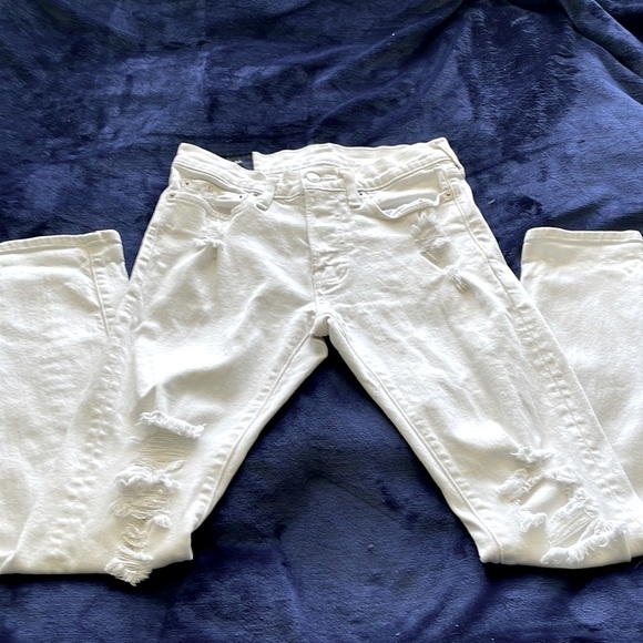 Abercrombie & Fitch Men’s White Ripped Super Skinny Stretch Jeans, Size 28 - Picture 6 of 13